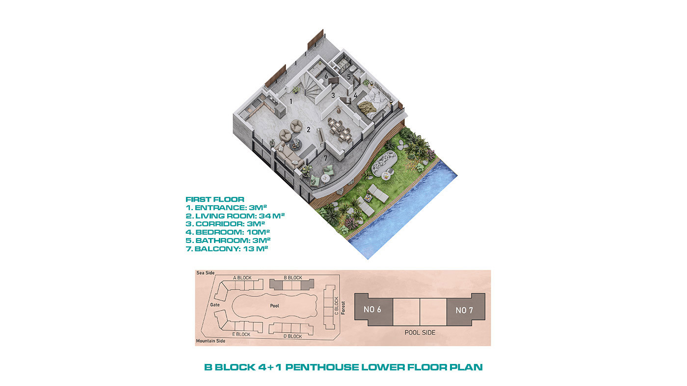 Exclusive Apartments with Direct Access to the Pool in Alanya - 71994