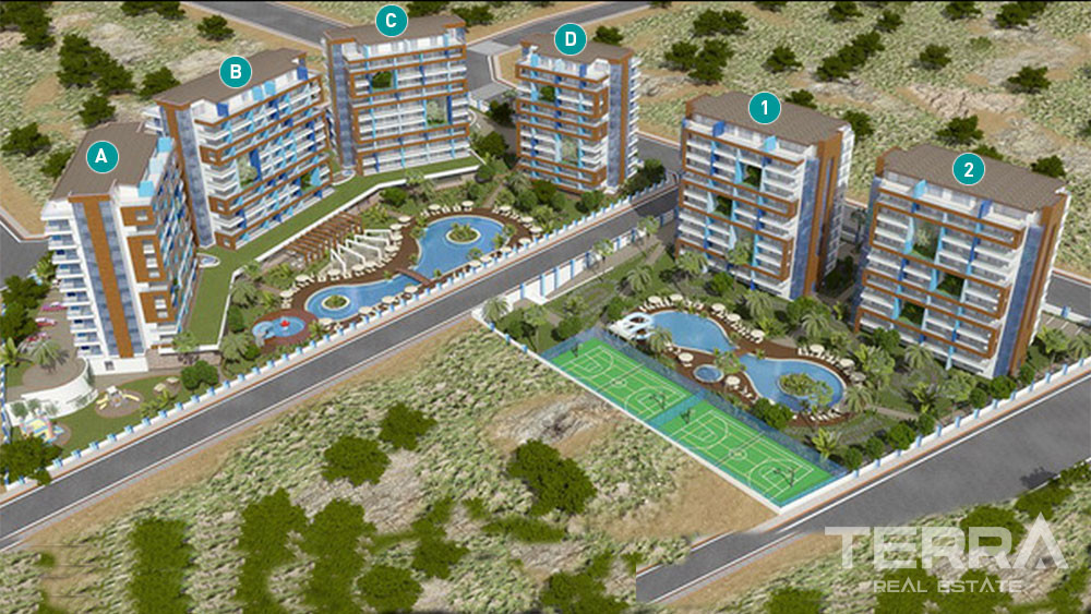 Luxury Apartments for Sale in Crystal Park, Cikcilli, Alanya - 101831