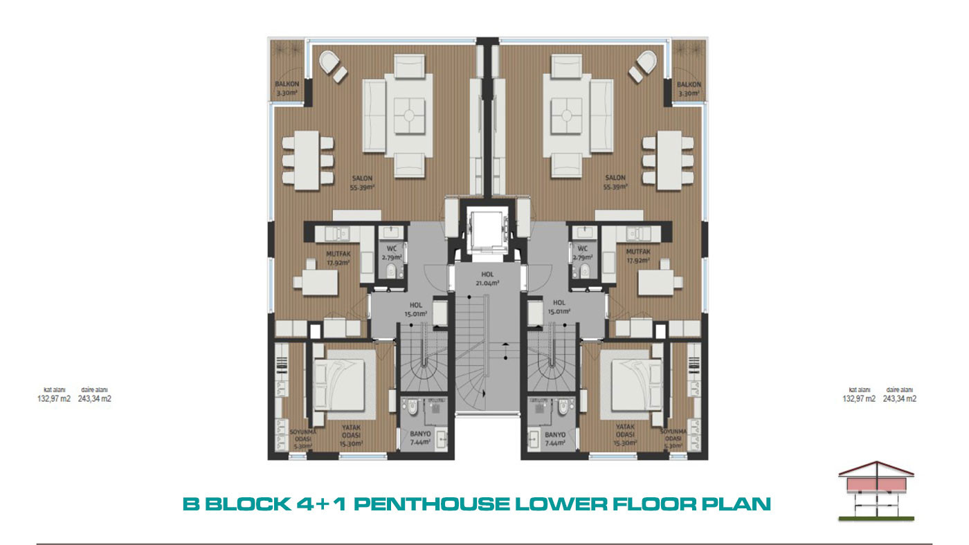 Low Rise Residence Concept Flats with Bosphorus View in Istanbul - 72637