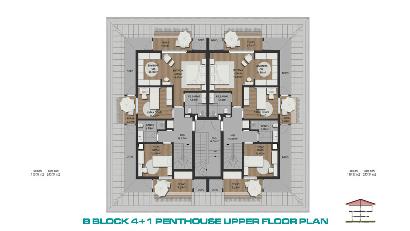 Low Rise Residence Concept Flats with Bosphorus View in Istanbul - 72638
