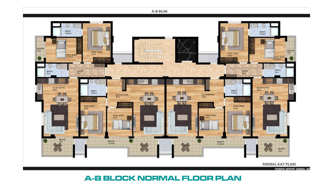 Sea View Alanya Apartments with Exclusive Design in Kargıcak - 72744