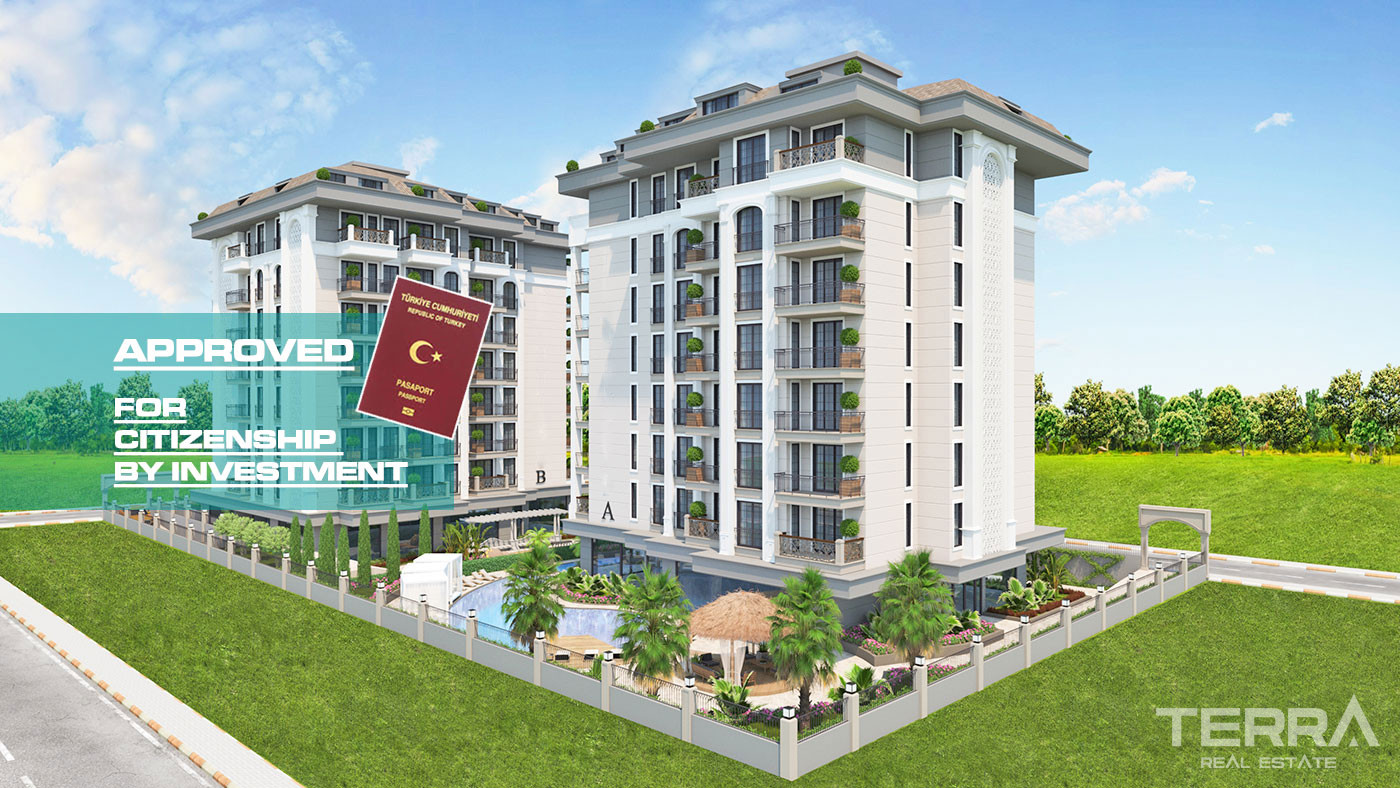 Luxury Apartments in the Center of Alanya 600 m from the Beach