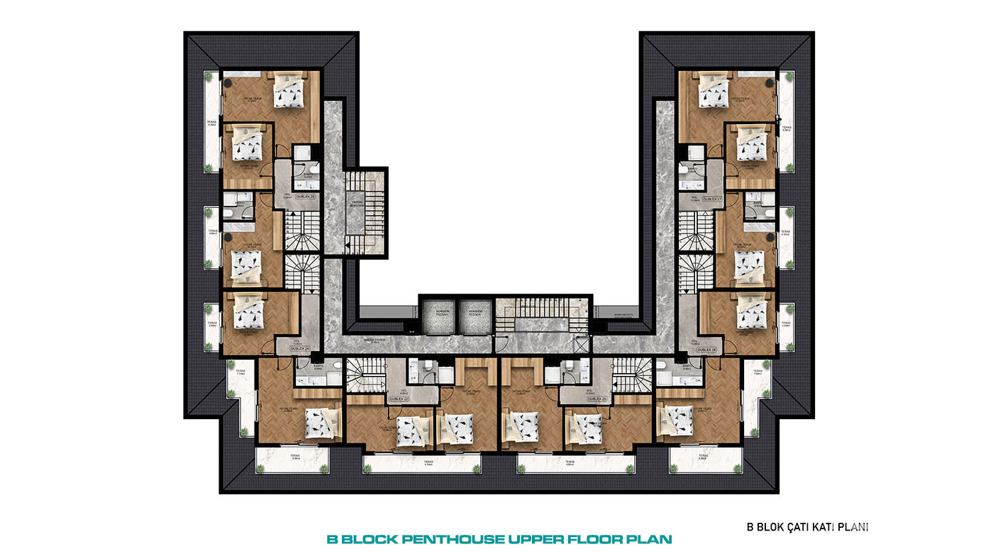 South Facing Apartments with Splendid Sea and Castle Views in Alanya - 117144