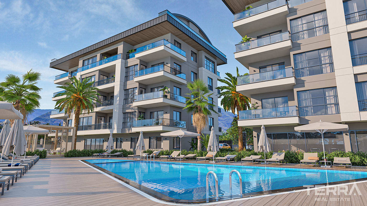 Luxury Flats with Joyful Facilities in a Gated Complex in Alanya Oba