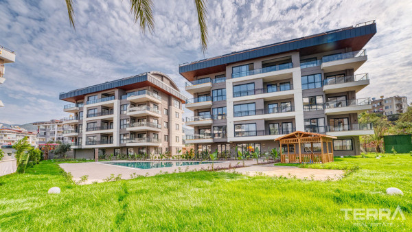 Appartements de Luxe Dans une Résidence Sécurisé à Oba-Nord, Alanya