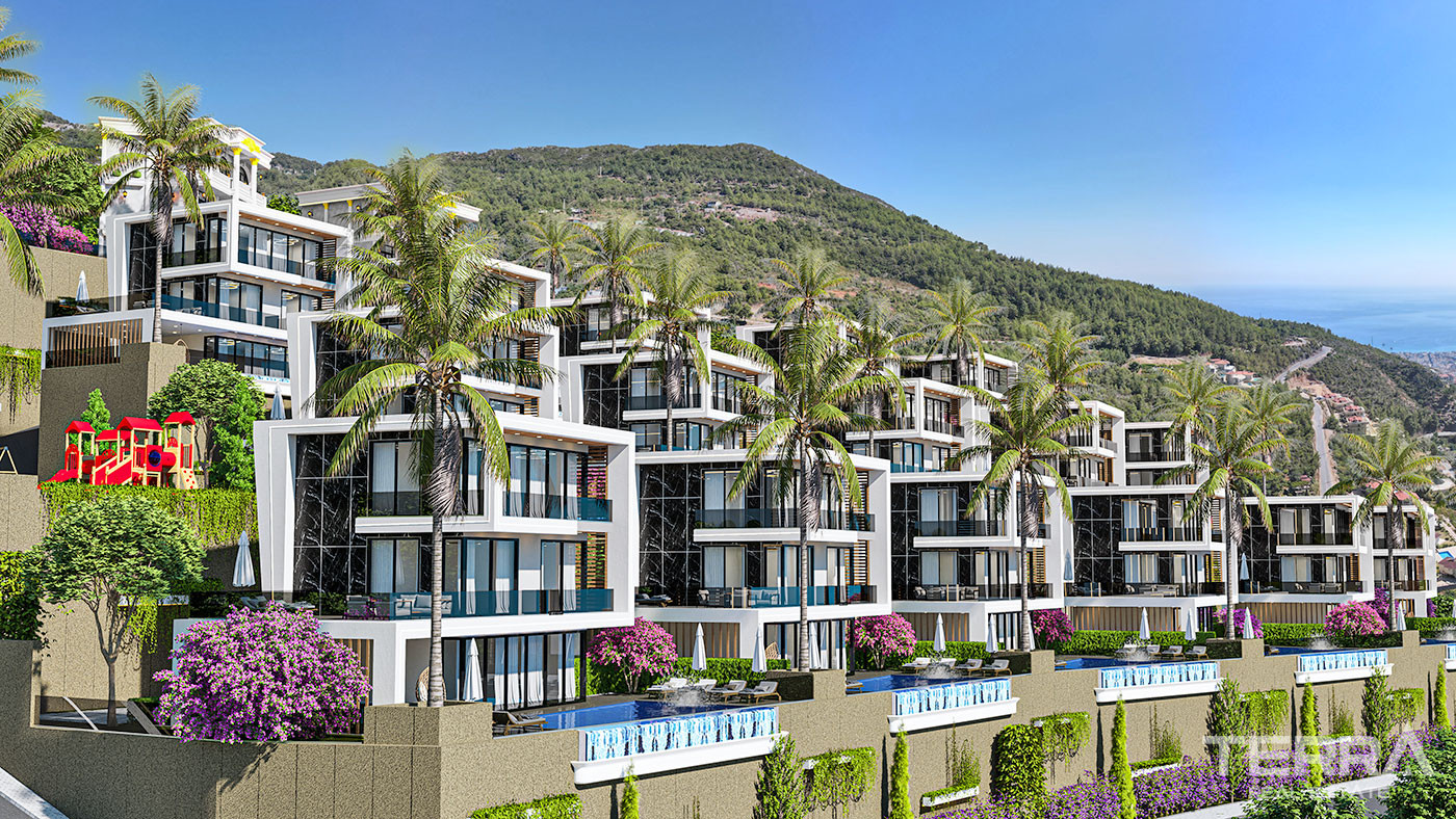 Spacious Luxury Alanya Villas with Private Pool and Sea View in Bektaş - 73374