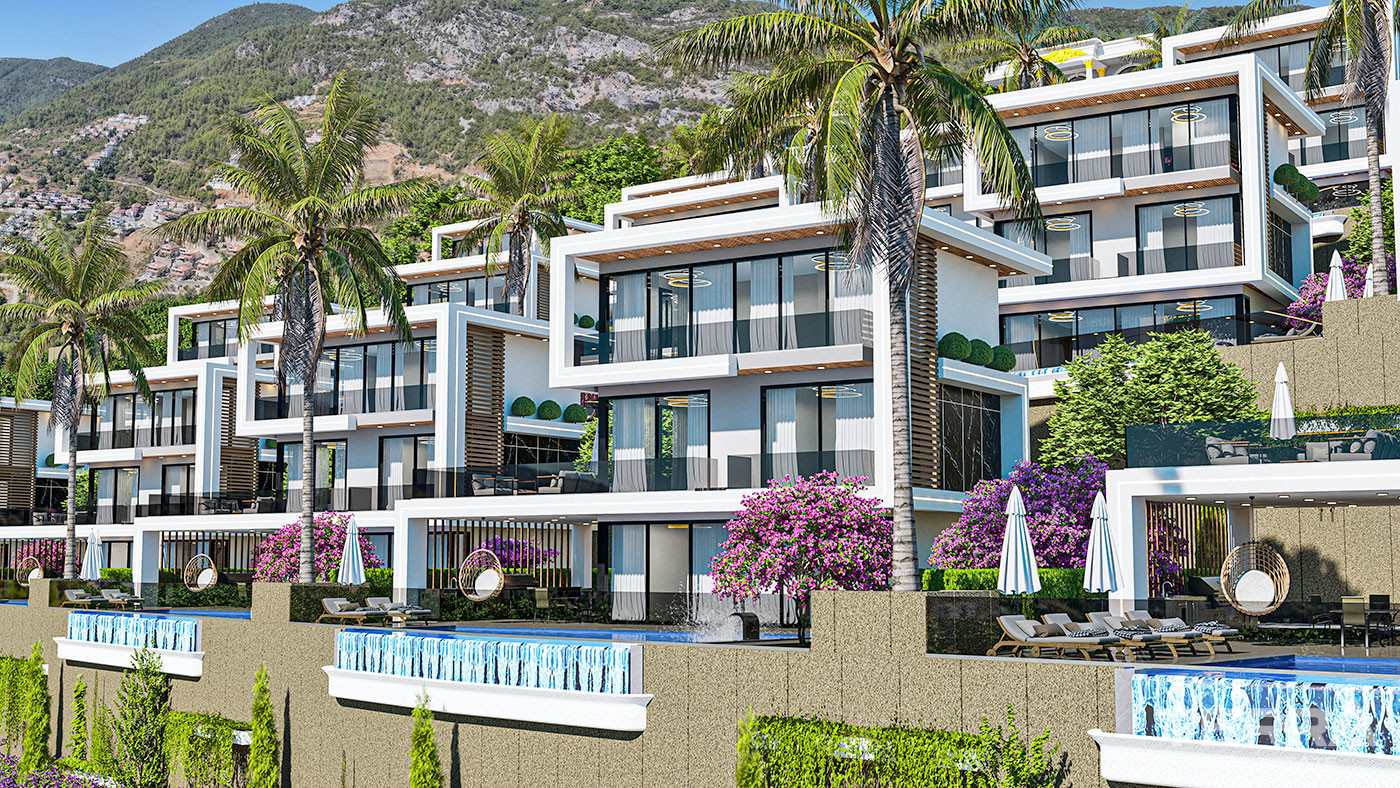 Spacious Luxury Alanya Villas with Private Pool and Sea View in Bektaş - 73375