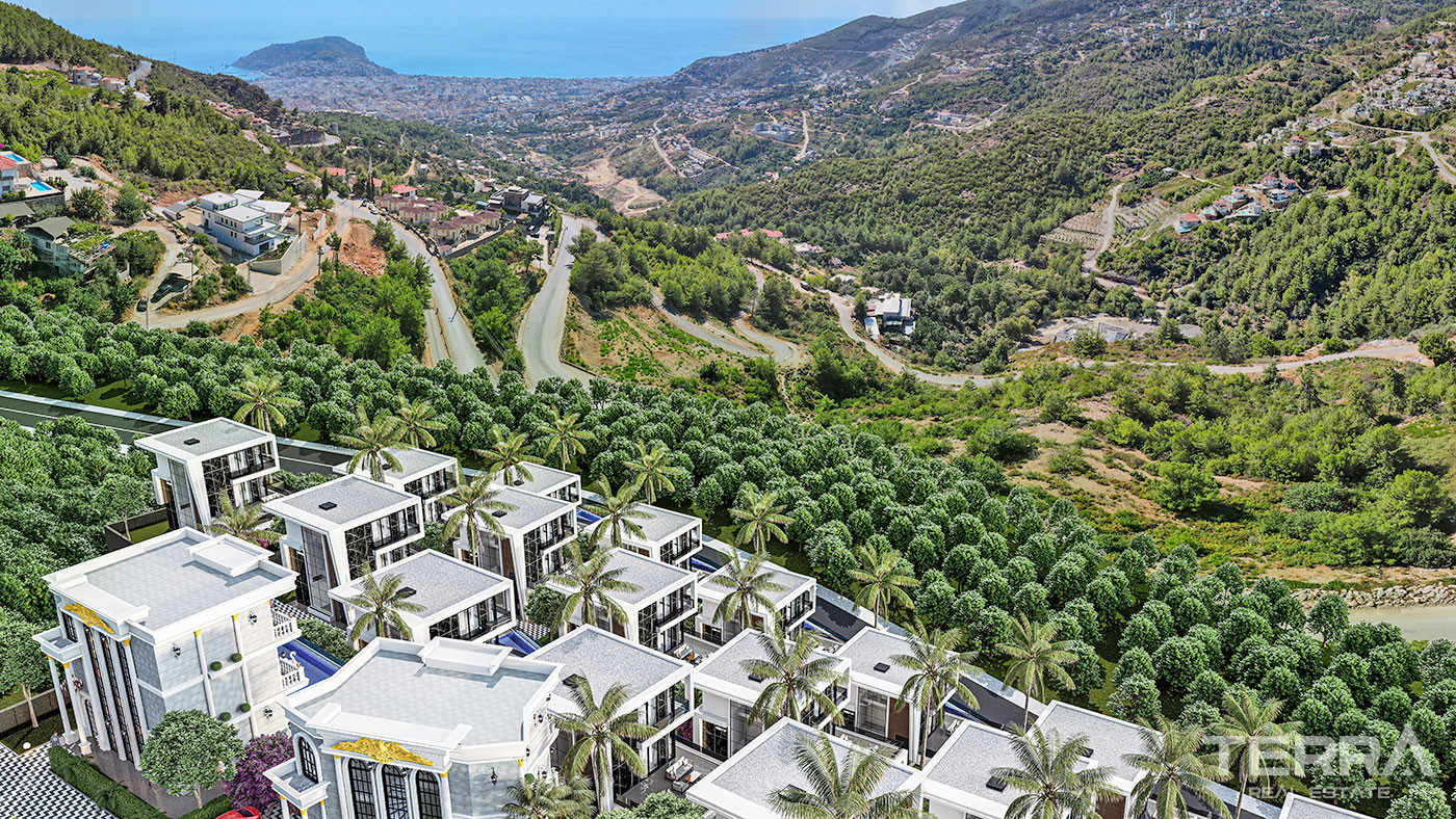 Spacious Luxury Alanya Villas with Private Pool and Sea View in Bektaş - 73376