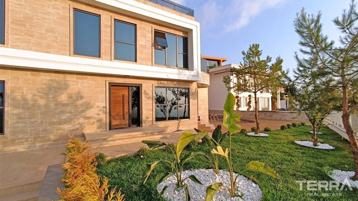 Furnished 4+1 Private Villa with Panoramic View in Alanya Kargıcak - 73565