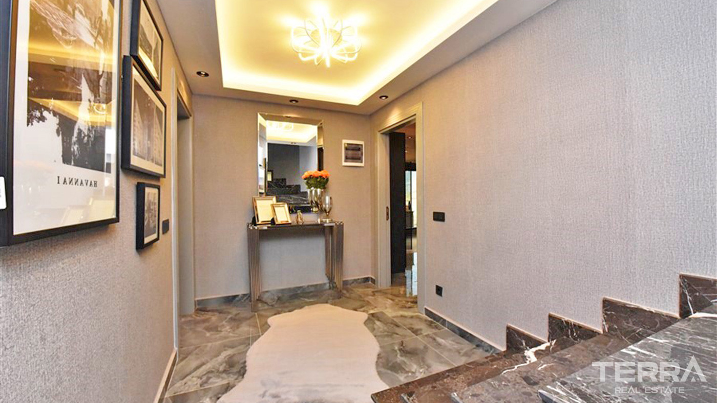 Furnished 4+1 Private Villa with Panoramic View in Alanya Kargıcak - 73584