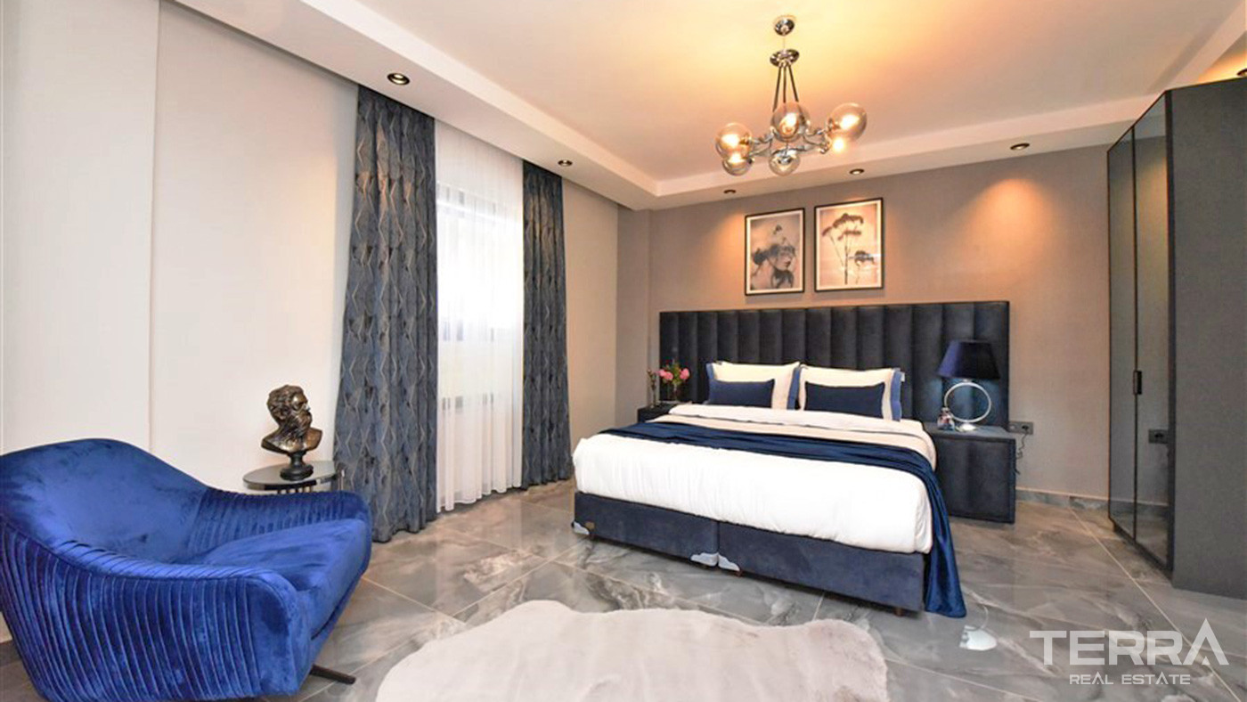 Furnished 4+1 Private Villa with Panoramic View in Alanya Kargıcak - 73586