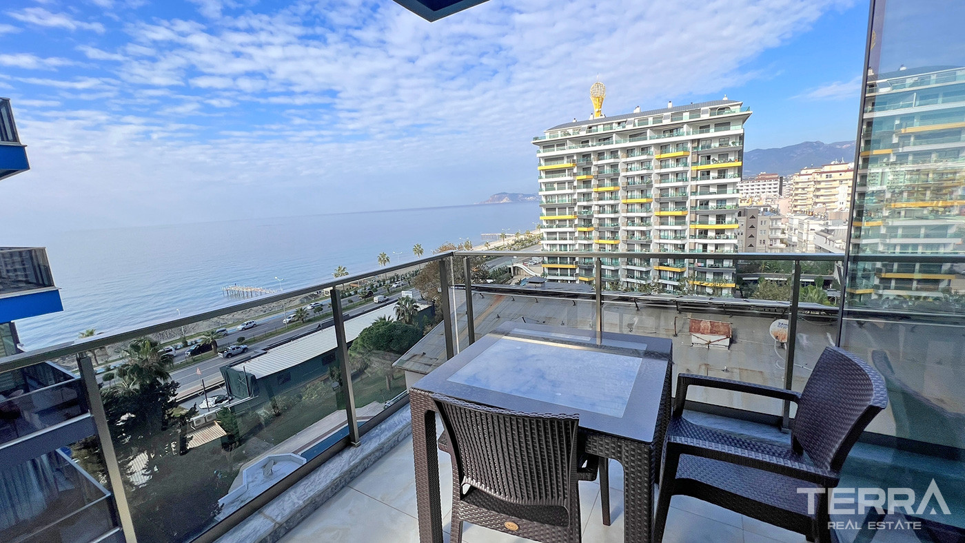 Furnished Luxury Alanya Flat with Spectacular Sea View in Mahmutlar - 73601