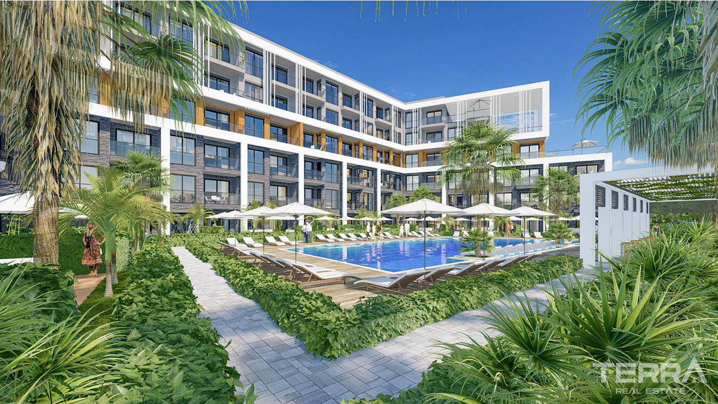 Luxury Apartments with Shared Pool and Top Facilities in Altıntaş