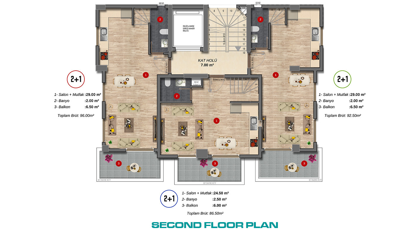 Bargain Apartments Surrounded by Social Amenities in Gazipaşa Center - 73882