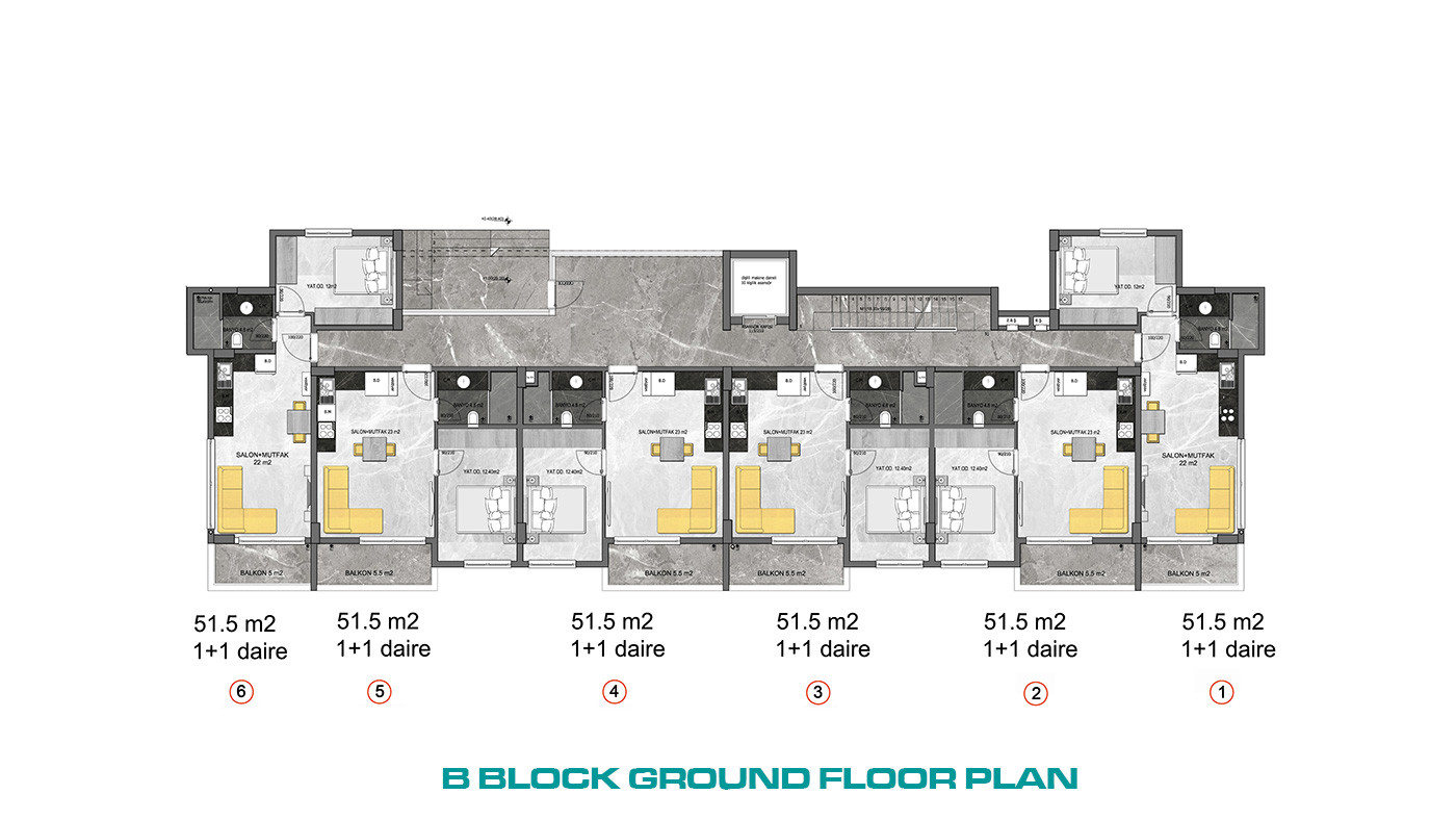 Sea View Living at Apartments with Various Social Facilities in Alanya - 73912