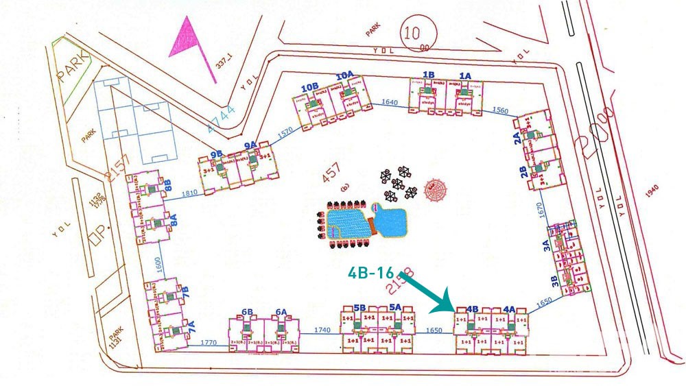 1 Zimmer Eckwohnung im Orion City in Avsallar/Alanya - 2483