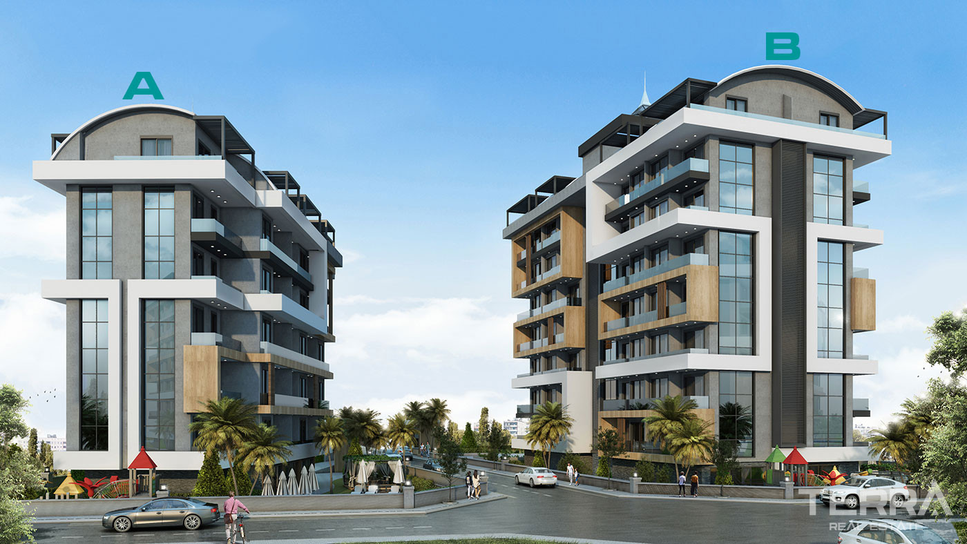 Møbleret luksuslejlighed med topmoderne faciliteter i Avsallar, Alanya - 74096