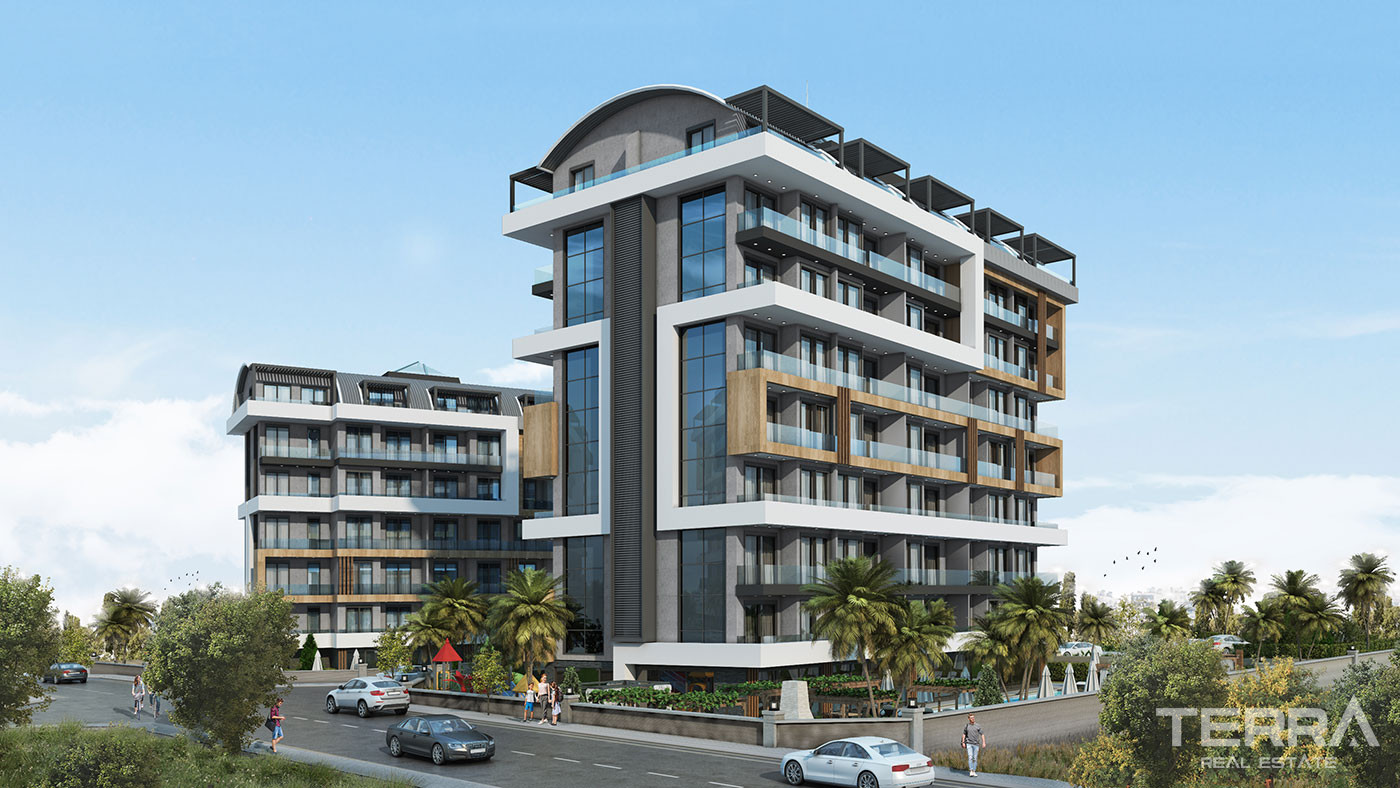 Møbleret luksuslejlighed med topmoderne faciliteter i Avsallar, Alanya - 74097