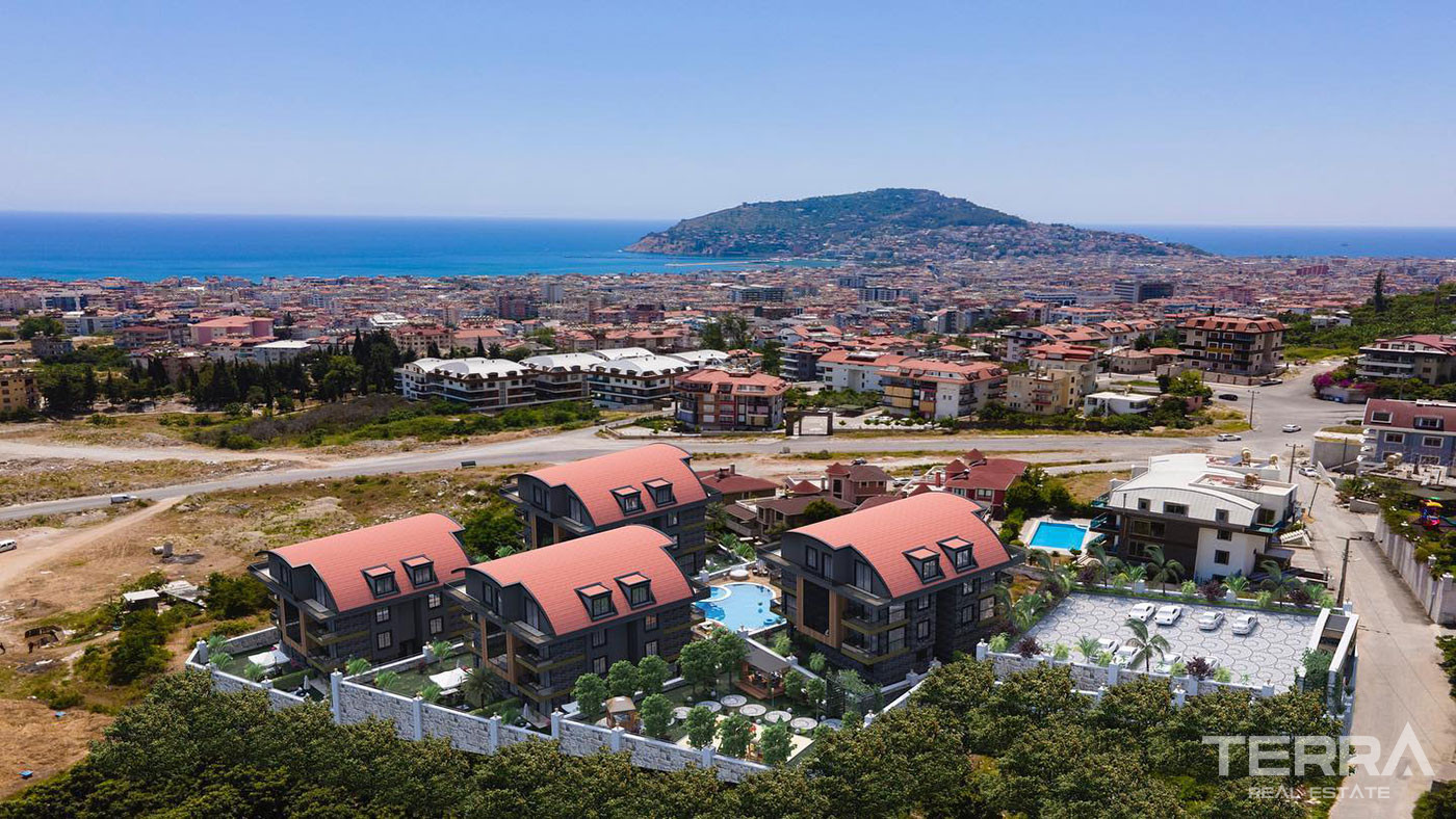 Panoramic Sea View Flats in Alanya with Luxurious Social Facilities