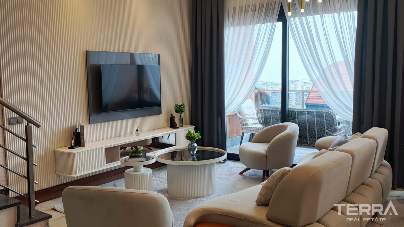 Panoramic Sea View Flats in Alanya with Luxurious Social Facilities - 102444