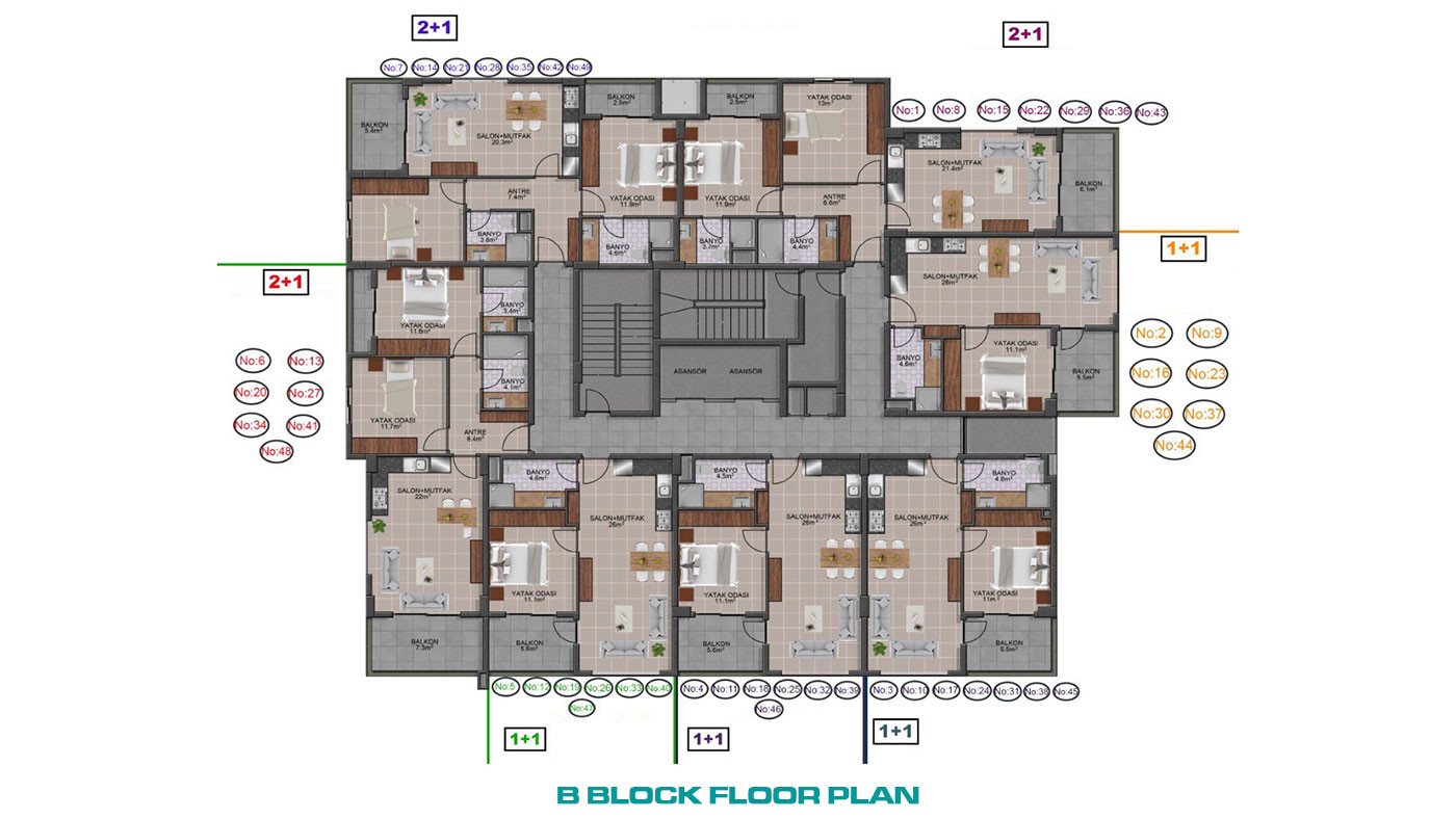 Luksusowe apartamenty w spokojnym otoczeniu w Konaklı, Alanya - 74214
