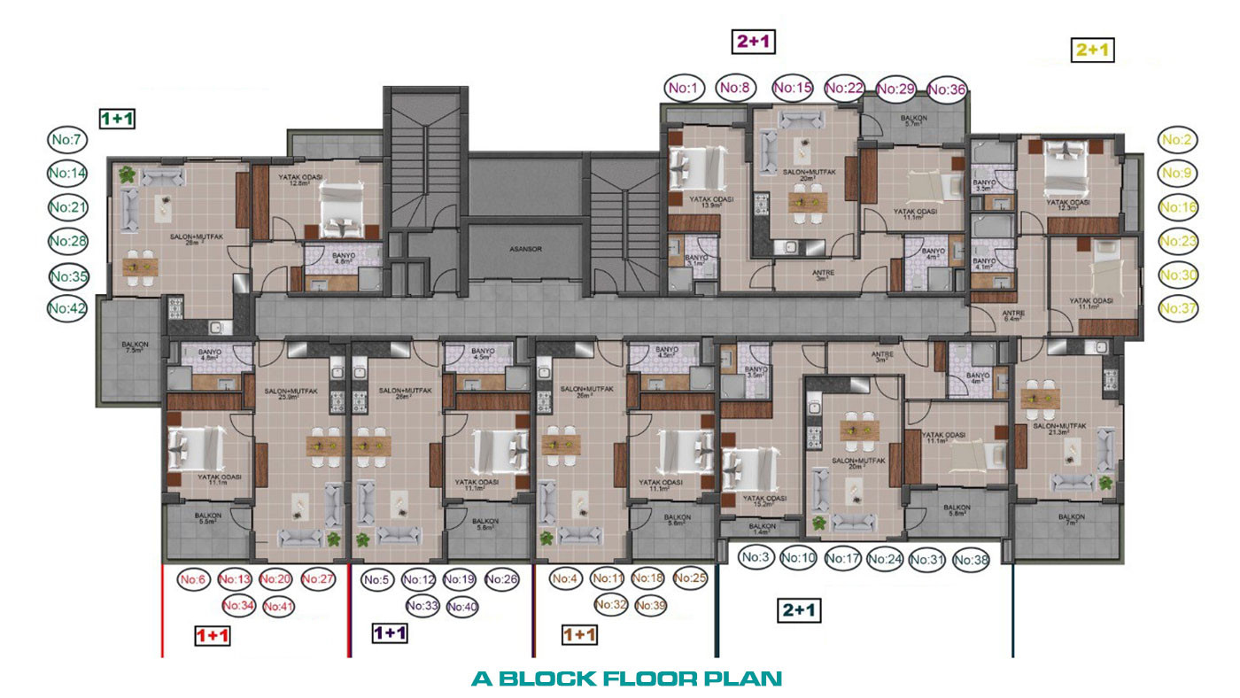 Luksusowe apartamenty w spokojnym otoczeniu w Konaklı, Alanya - 74215