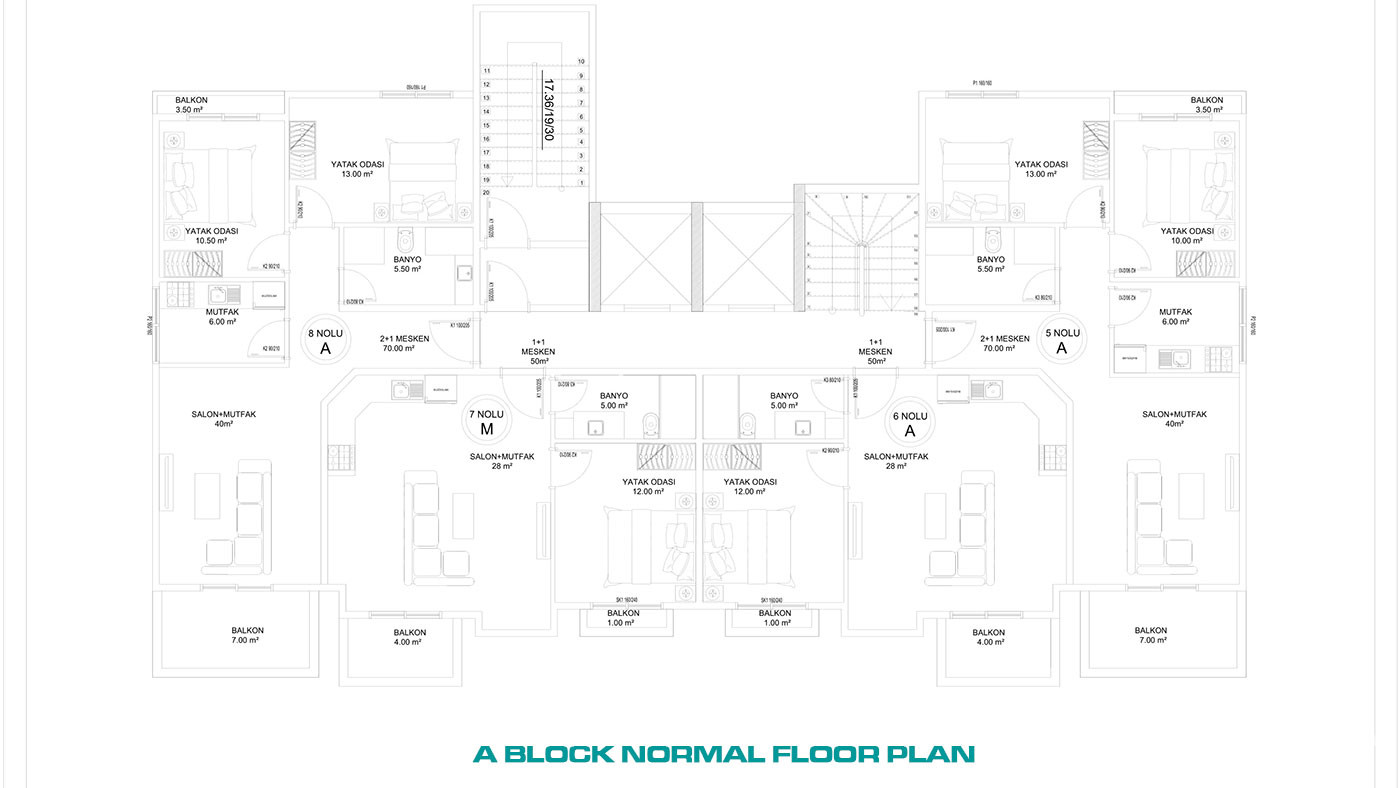 Centralnie położone apartamenty w Alanyi, 600 m od plaży - 74275