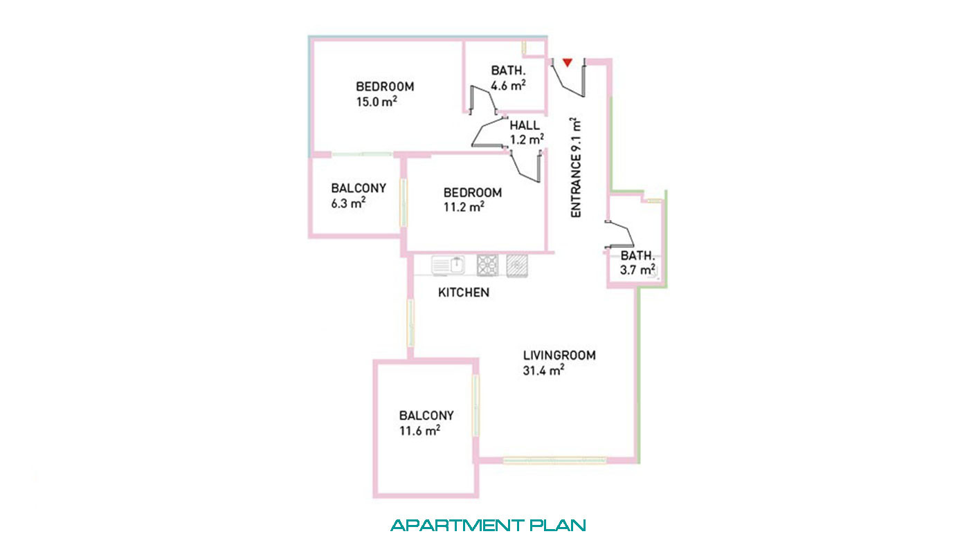 Stay in Style at Bargain Apartment in Prestigious Olive City, Alanya - 74354