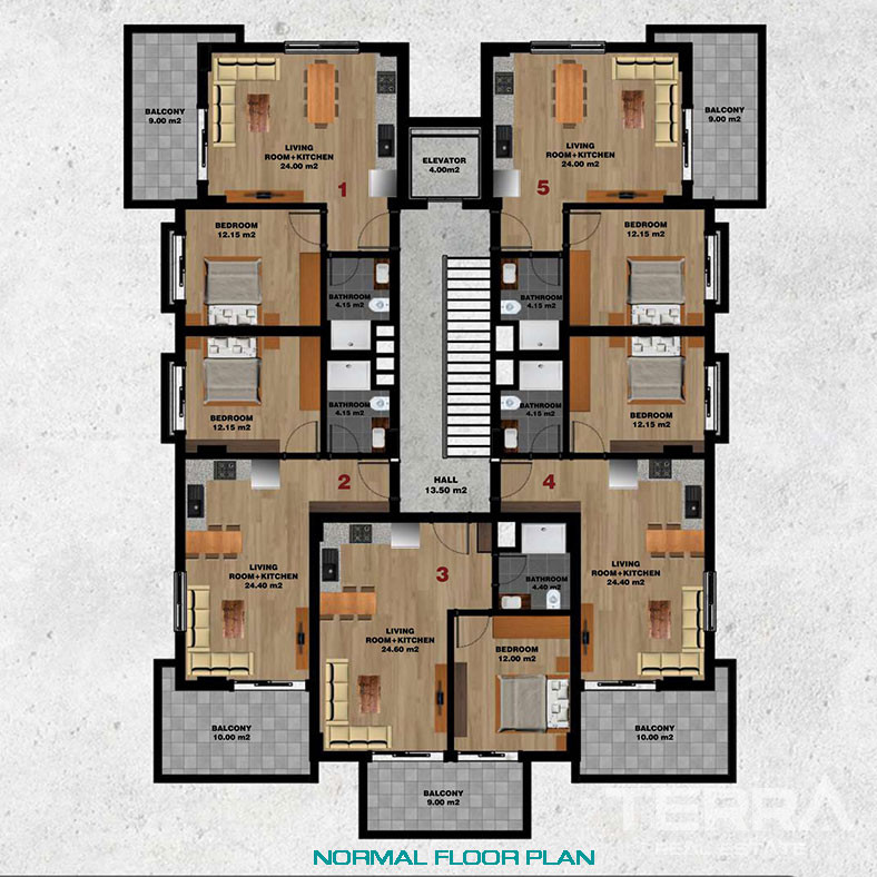 Apartamenty w Alanyi Avsallar w okazyjnych cenach - 74544