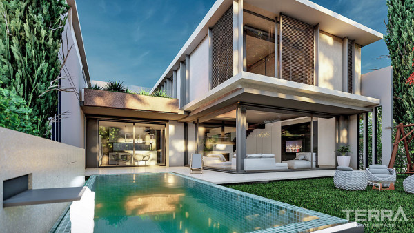 Villas with Private Pool and Garage in a Gated Community in Antalya