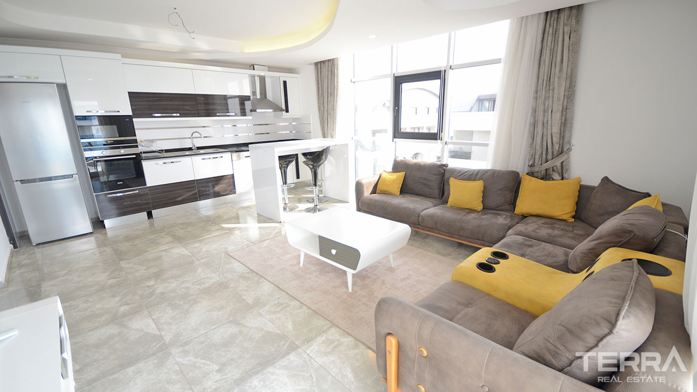Modernly Designed Sea View Alanya Apartment in Another World Complex - 75125