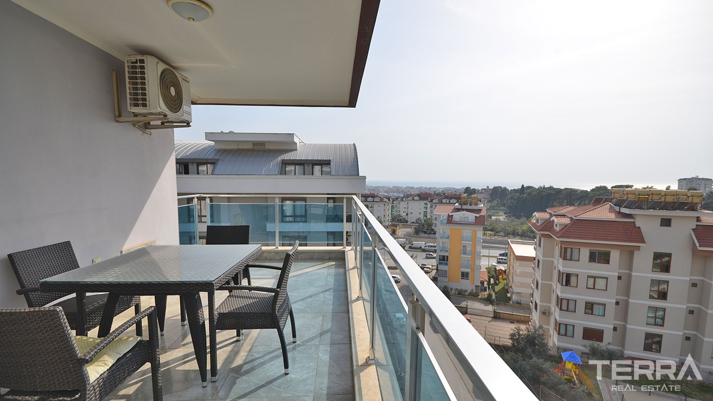 Modernly Designed Sea View Alanya Apartment in Another World Complex - 75128