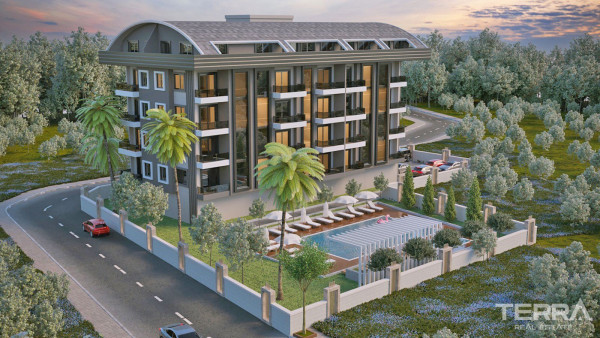 Alanya Oba'da Merkeze Yakın Modern Tasarımlı Oturuma Hazır Daireler