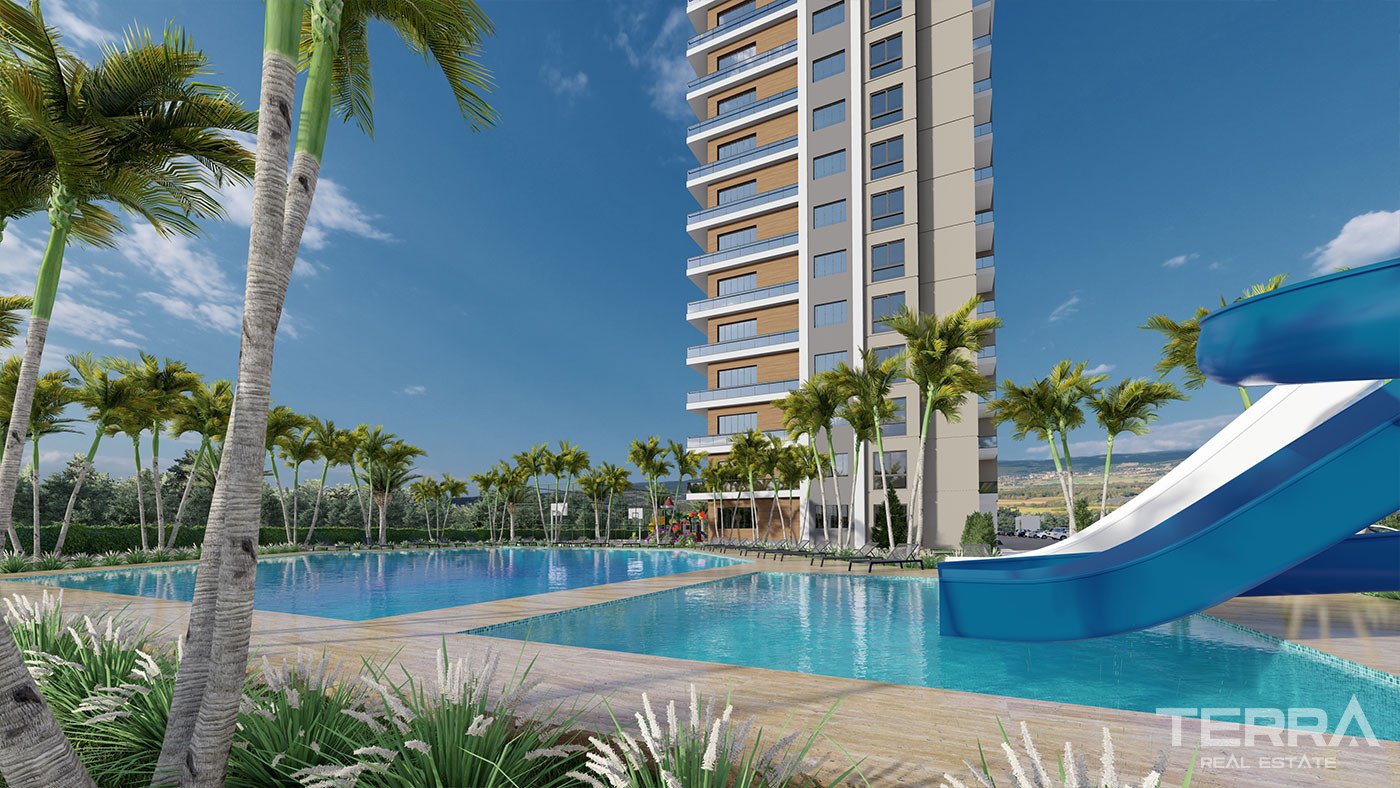 New Mersin Apartments with Sea View in a Luxury Complex in Erdemli