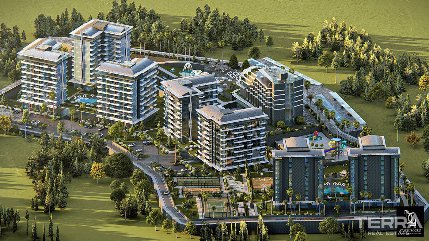 Lejligheder med 5-stjernede hotelfaciliteter i Alanya, Tyrkiet
