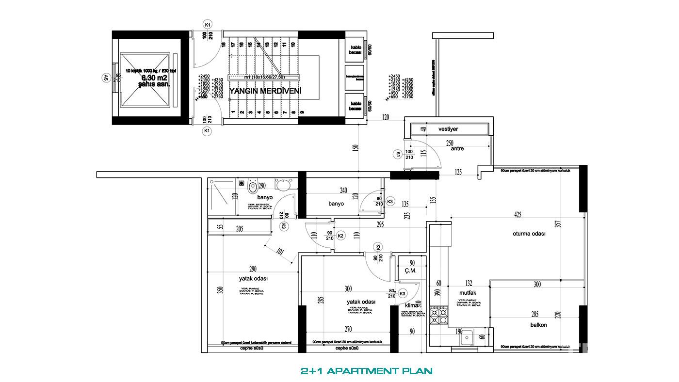 Mersin Flats with Modern Features 1.5 km from the Beach in Yenişehir - 76007