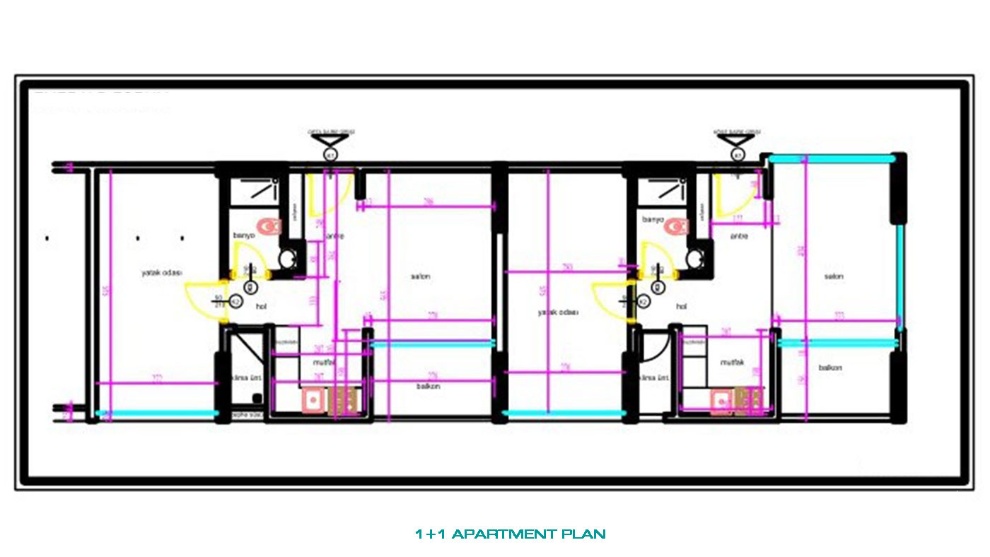 Mersin Flats with Modern Features 1.5 km from the Beach in Yenişehir - 76008