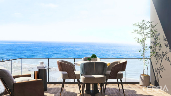 Sea View Flats in Mersin, Mezitli with Many Social Facilities