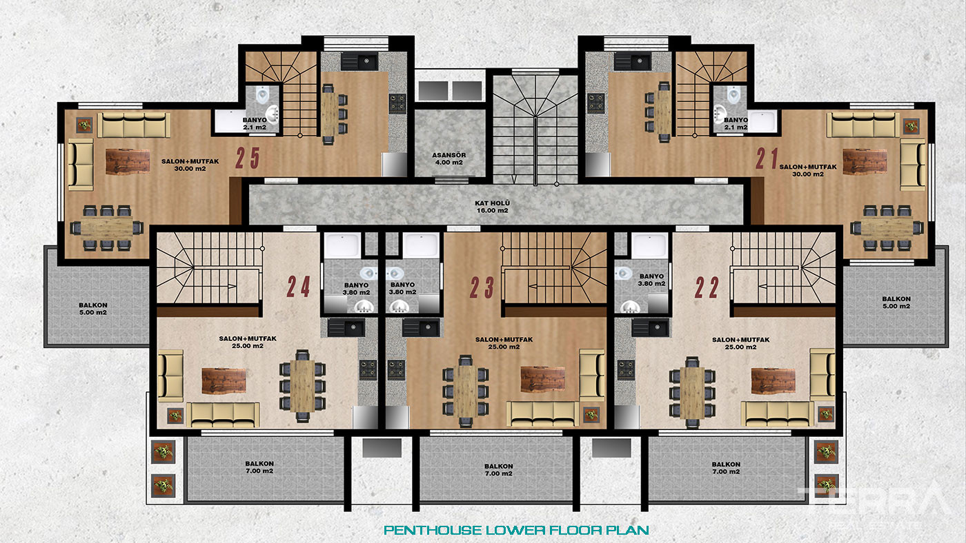 New Apartments in a Serene Setting of Alanya Offer Bargain Prices - 76057