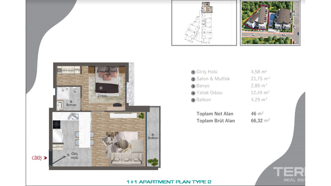 Apartments with Luxury Touches in a Low-Rise Complex in Antalya, Lara - 76439