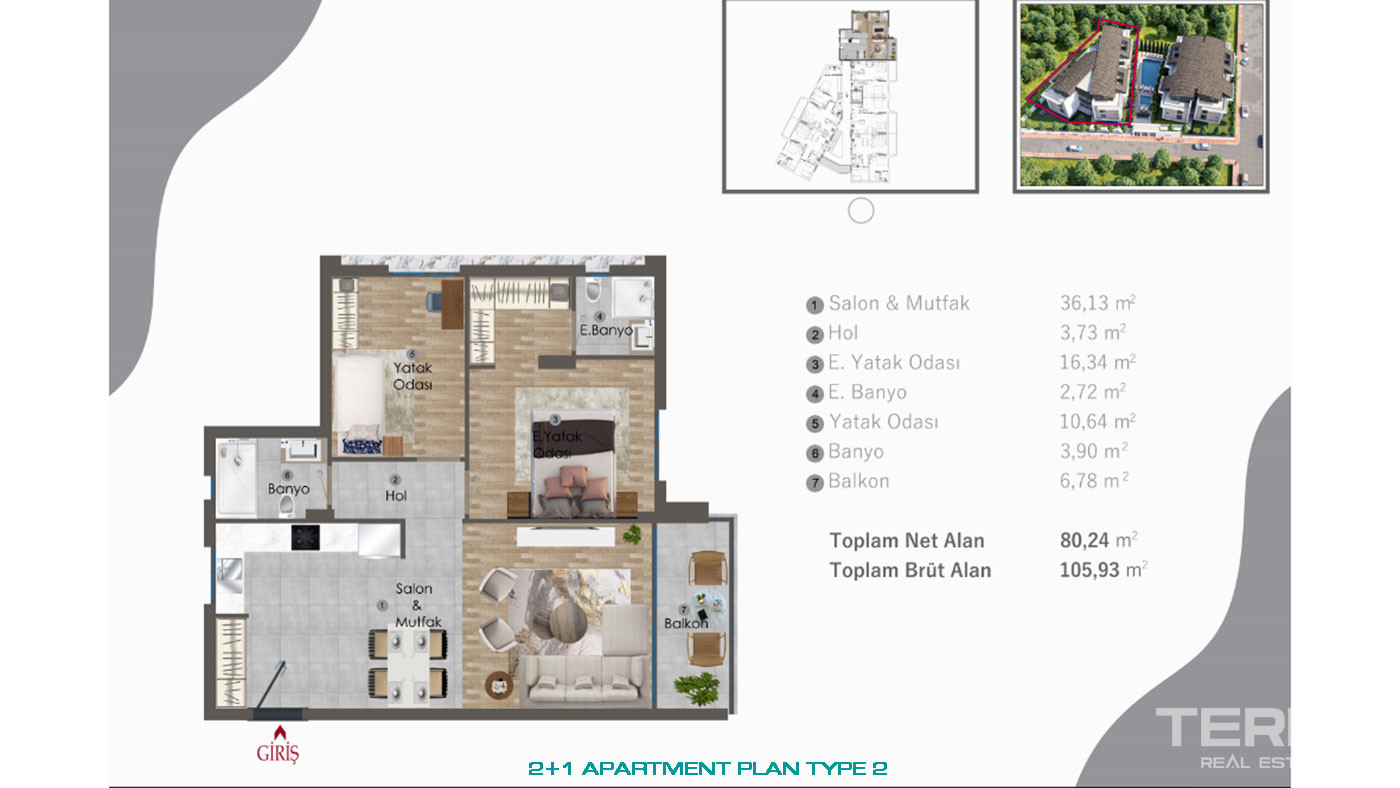 Apartments with Luxury Touches in a Low-Rise Complex in Antalya, Lara - 76441