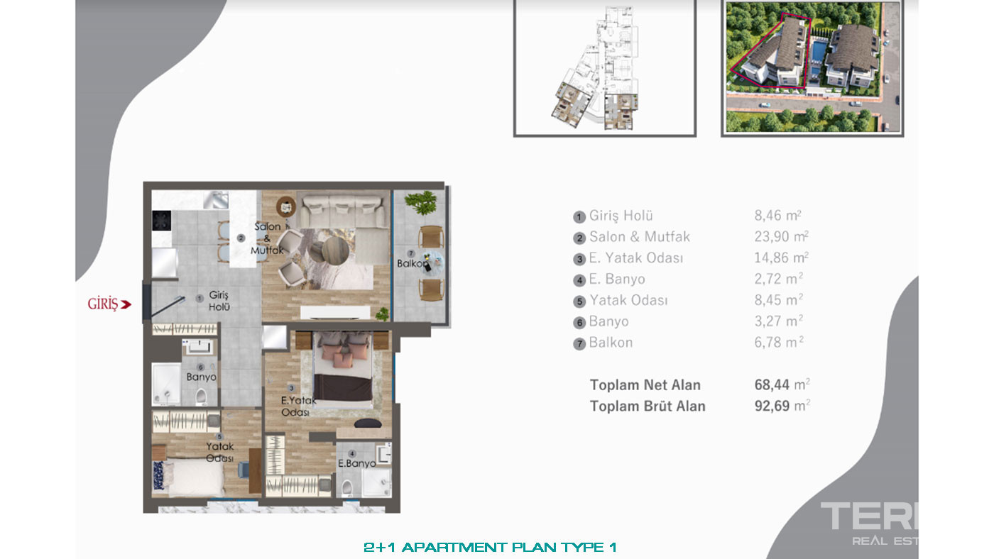 Apartments with Luxury Touches in a Low-Rise Complex in Antalya, Lara - 76442