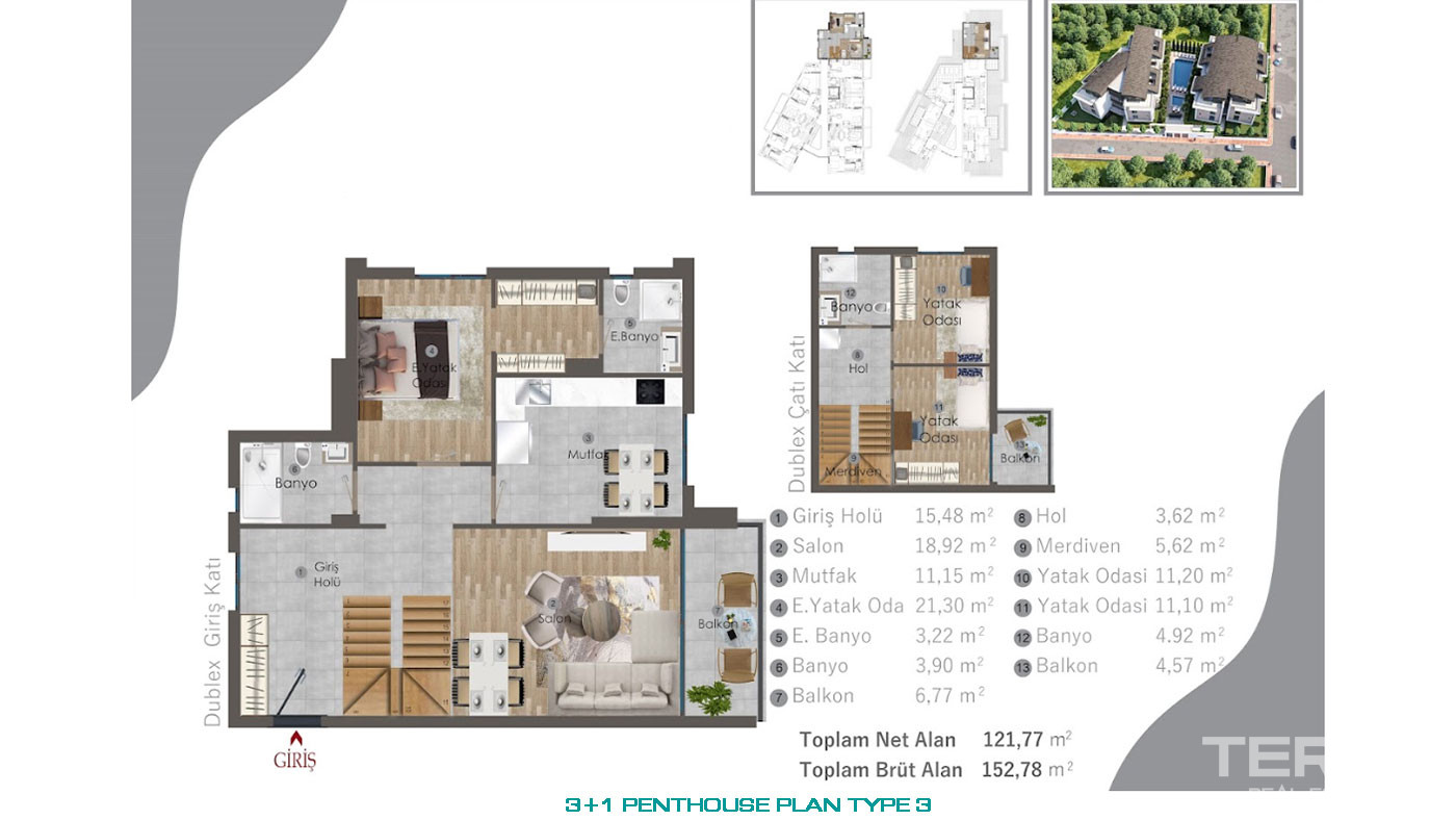 Apartments with Luxury Touches in a Low-Rise Complex in Antalya, Lara - 76444