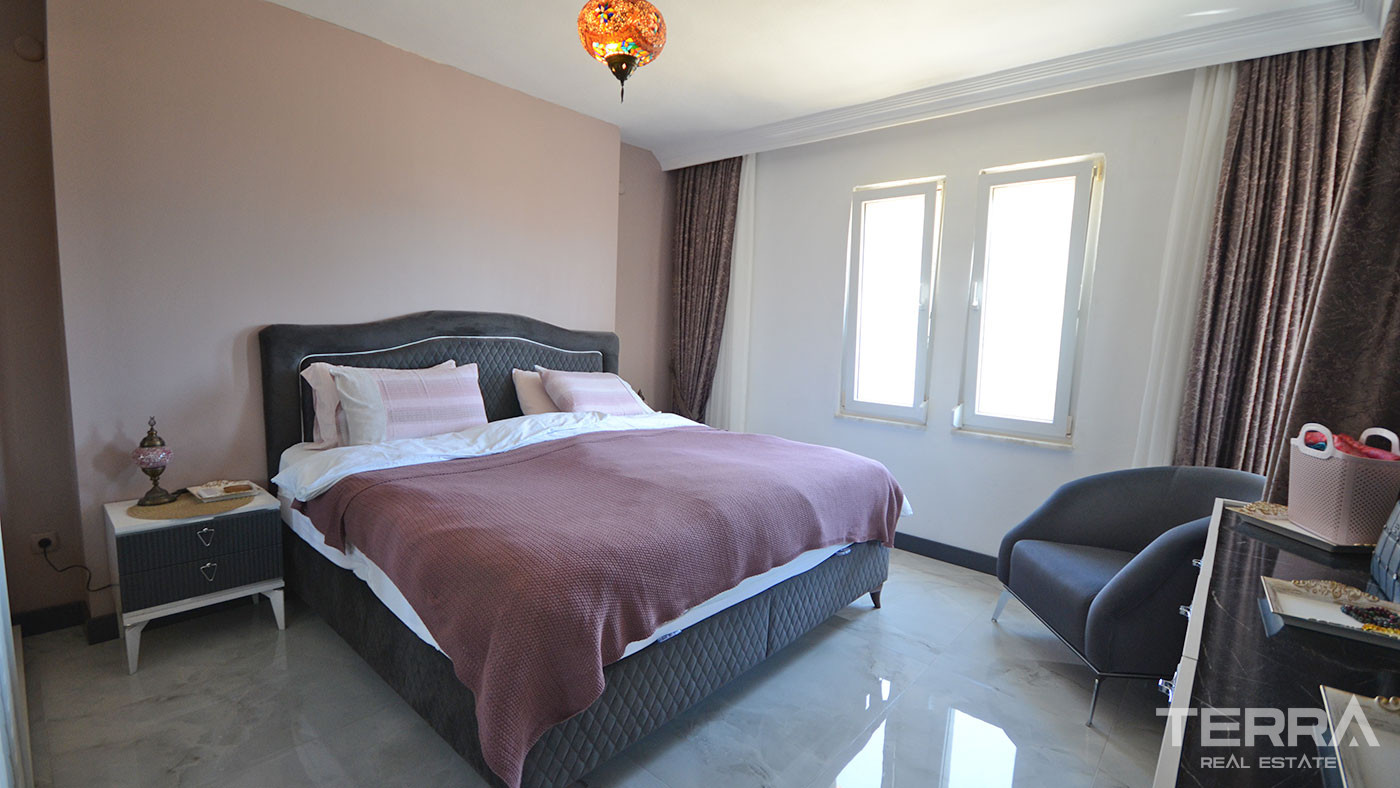 Spacious Furnished Apartment with an Amazing Sea View in Alanya - 76372