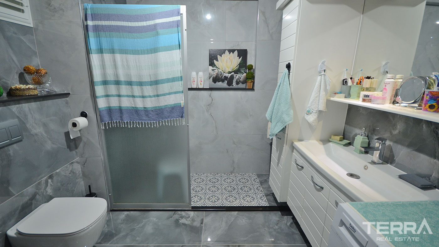 Spacious Furnished Apartment with an Amazing Sea View in Alanya - 76374