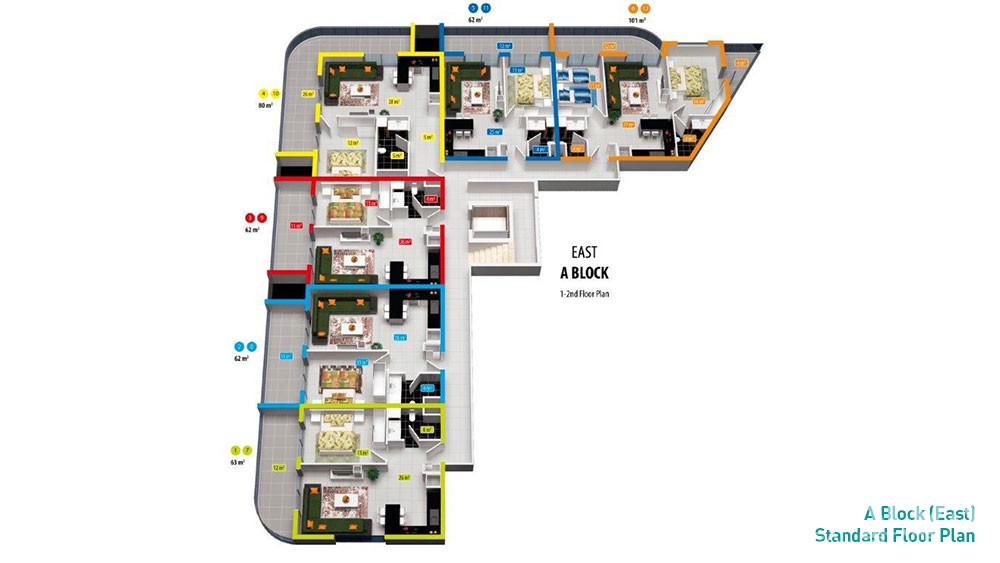 Exclusive apartments for sale near Cleopatra Beach in Alanya - 3006