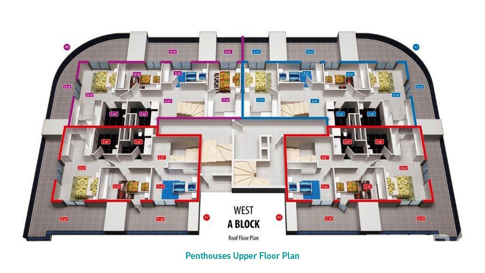 Exclusive apartments for sale near Cleopatra Beach in Alanya - 3021