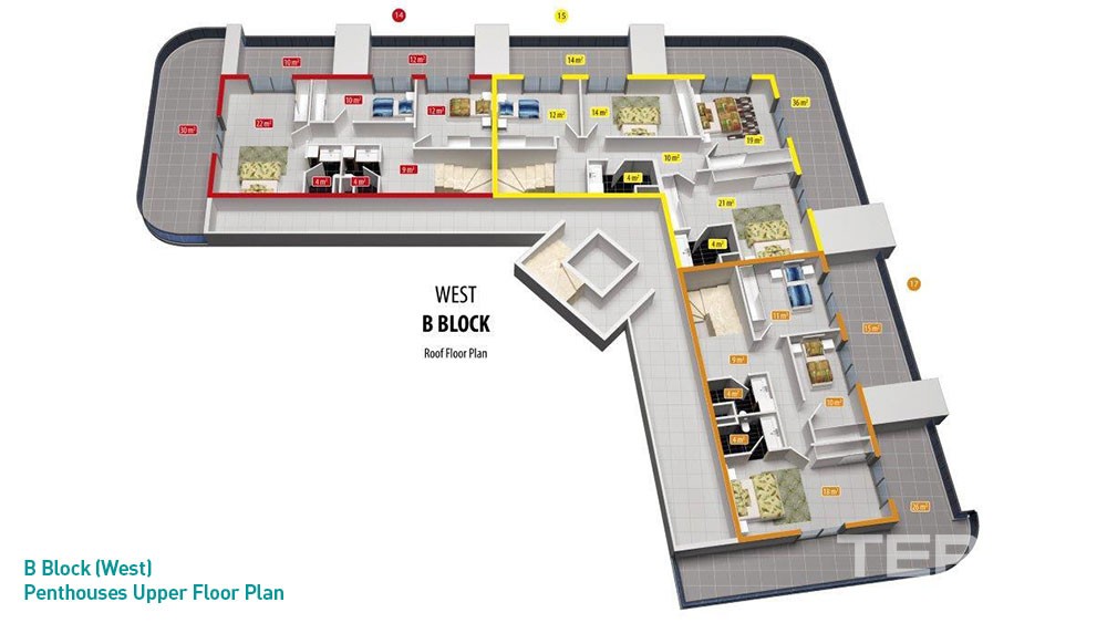 Exclusive apartments for sale near Cleopatra Beach in Alanya - 3023