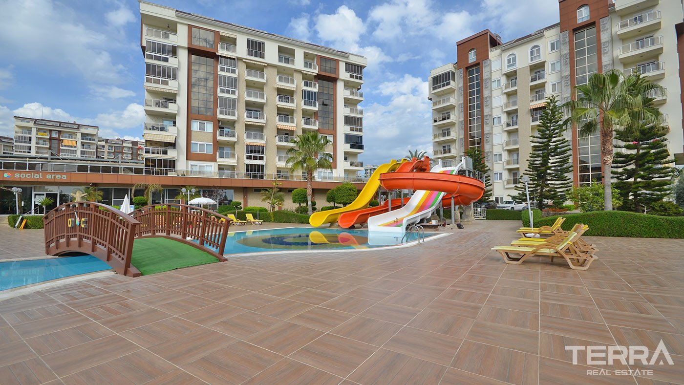 Luxury 1+1 Apartment Offers Great On Site Amenities in Alanya