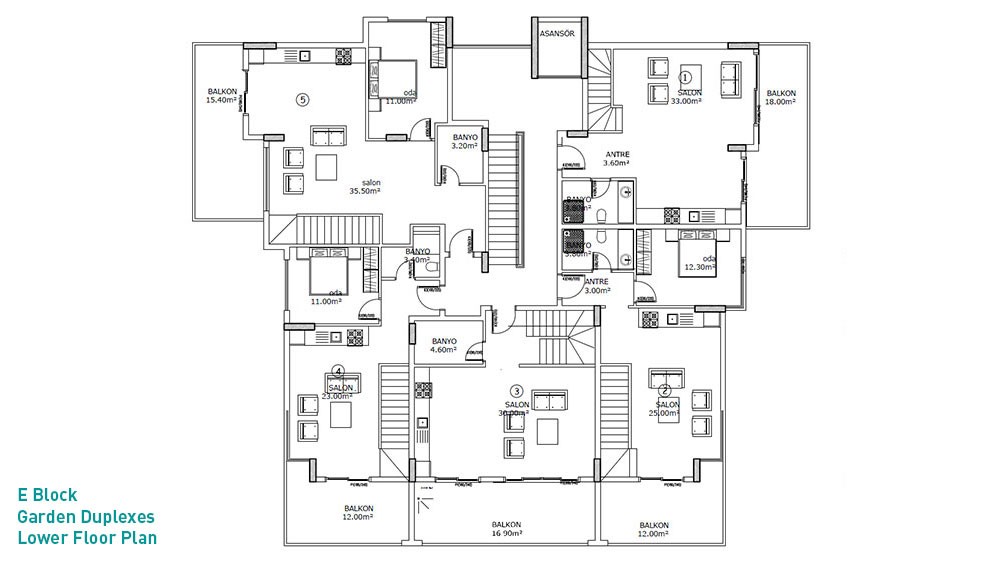 Kestel Residence, sea view apartments in Kestel, Alanya - 3090